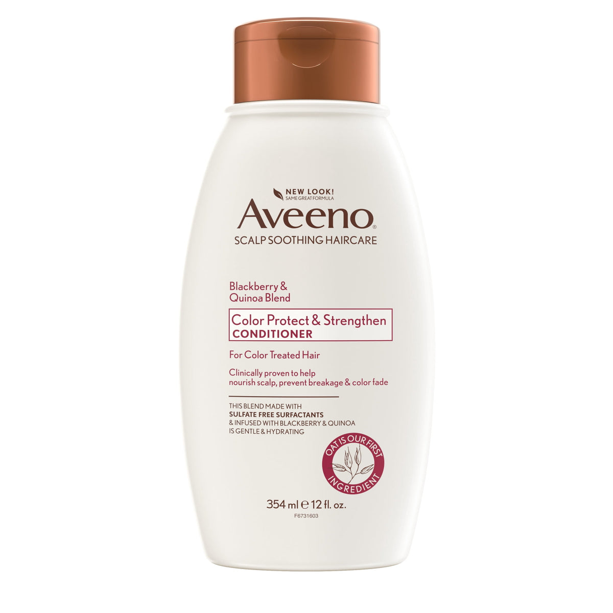 Aveeno Blackberry & Quinoa Strengthening Conditioner for Color-Treated Hair, 12 fl oz