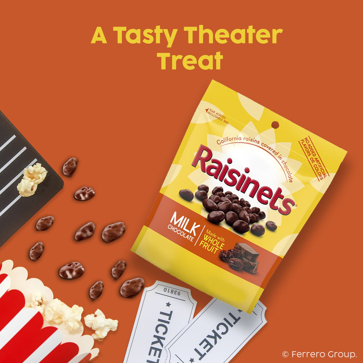 Raisinets Milk Chocolate Covered Raisins, Gluten-free California Chocolate Raisins, Resealable Bag, 8.0 oz