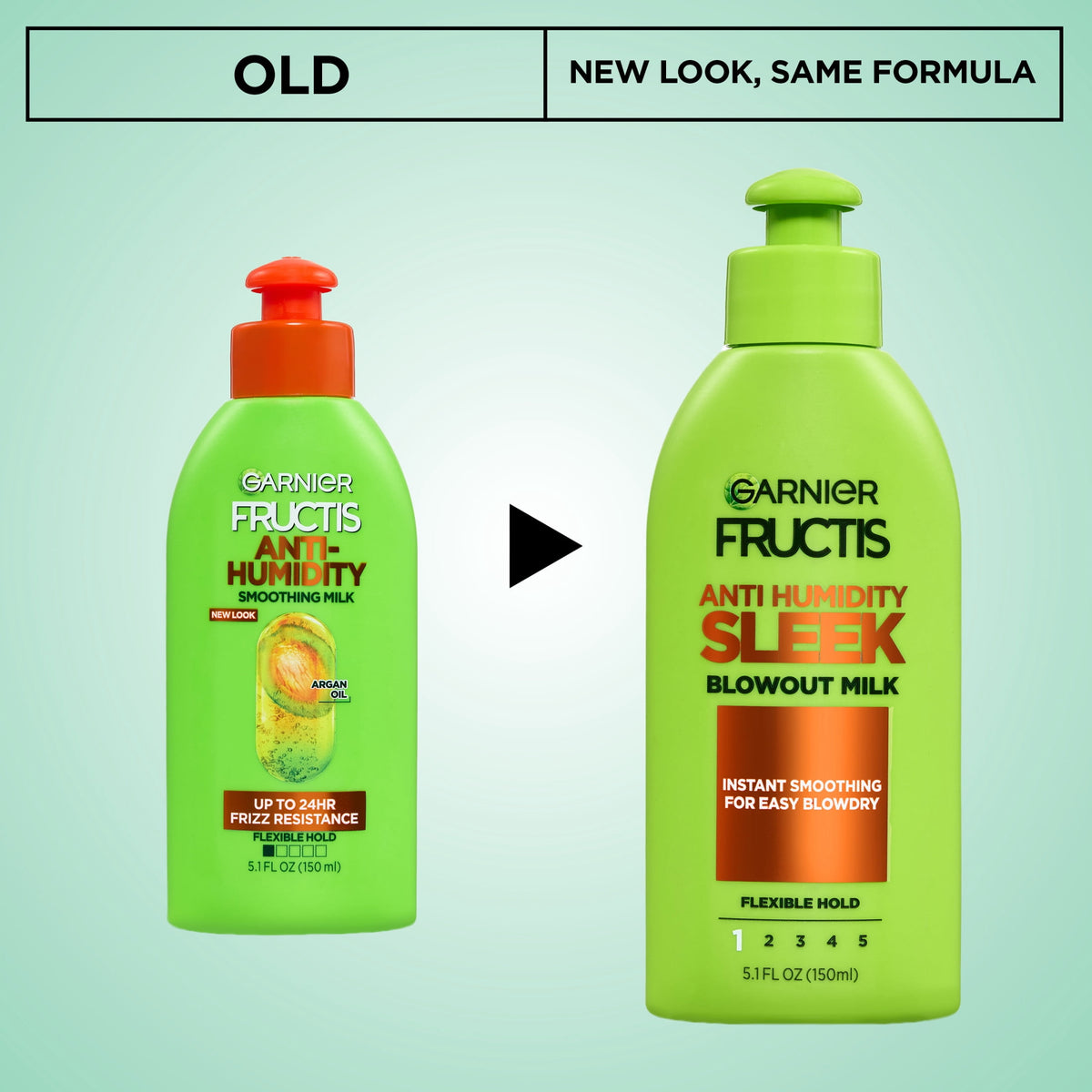 Garnier Fructis Style Anti-Humidity Smoothing and Straightening, All Hair Types, Milk, 5.1 fl oz