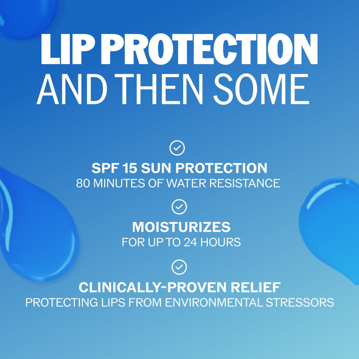 ChapStick Moisture + SPF 15 Lip Protectant with Broad Spectrum Sunscreen, Relieves Dryness, 24 Hour Moisture, Hydrating Lip Balm, 0.15 oz
