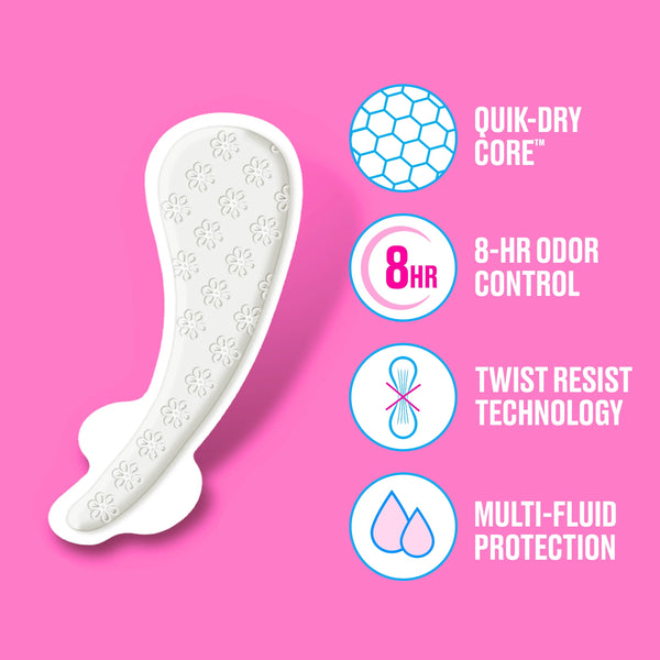 Carefree Panty Liners for Women, Thong Liners, Unwrapped, Unscented (49 Count)