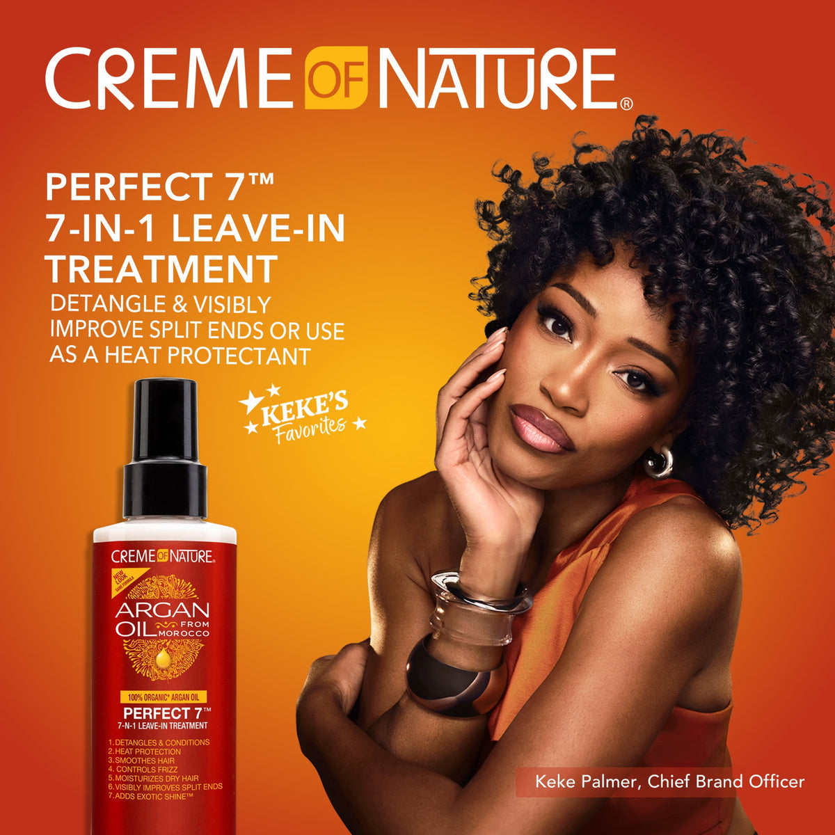 Creme of Nature Perfect 7™ Argan Oil 7-N-1 Leave-In Hair Treatment, 5.1 fl oz
