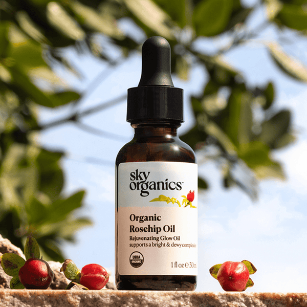 Sky Organics Organic Rosehip Oil, Rejuvenates and Brightens Face, 1 fl oz
