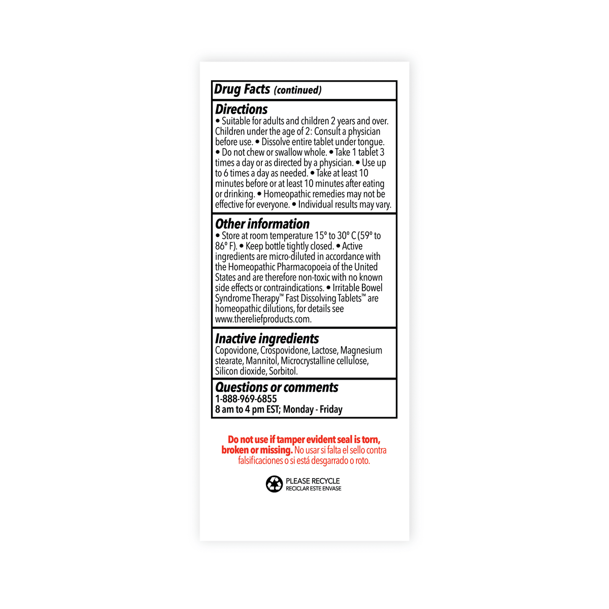 The Relief Products® Natural Relief Irritable Bowel Syndrome Tablets, 70 Count