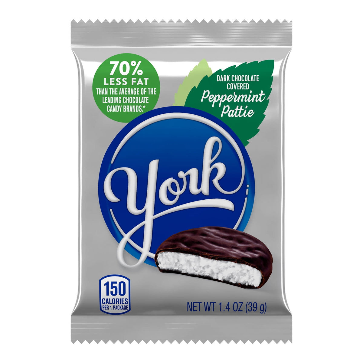 York Dark Chocolate Peppermint Pattie Candy, Pack 1.4 oz