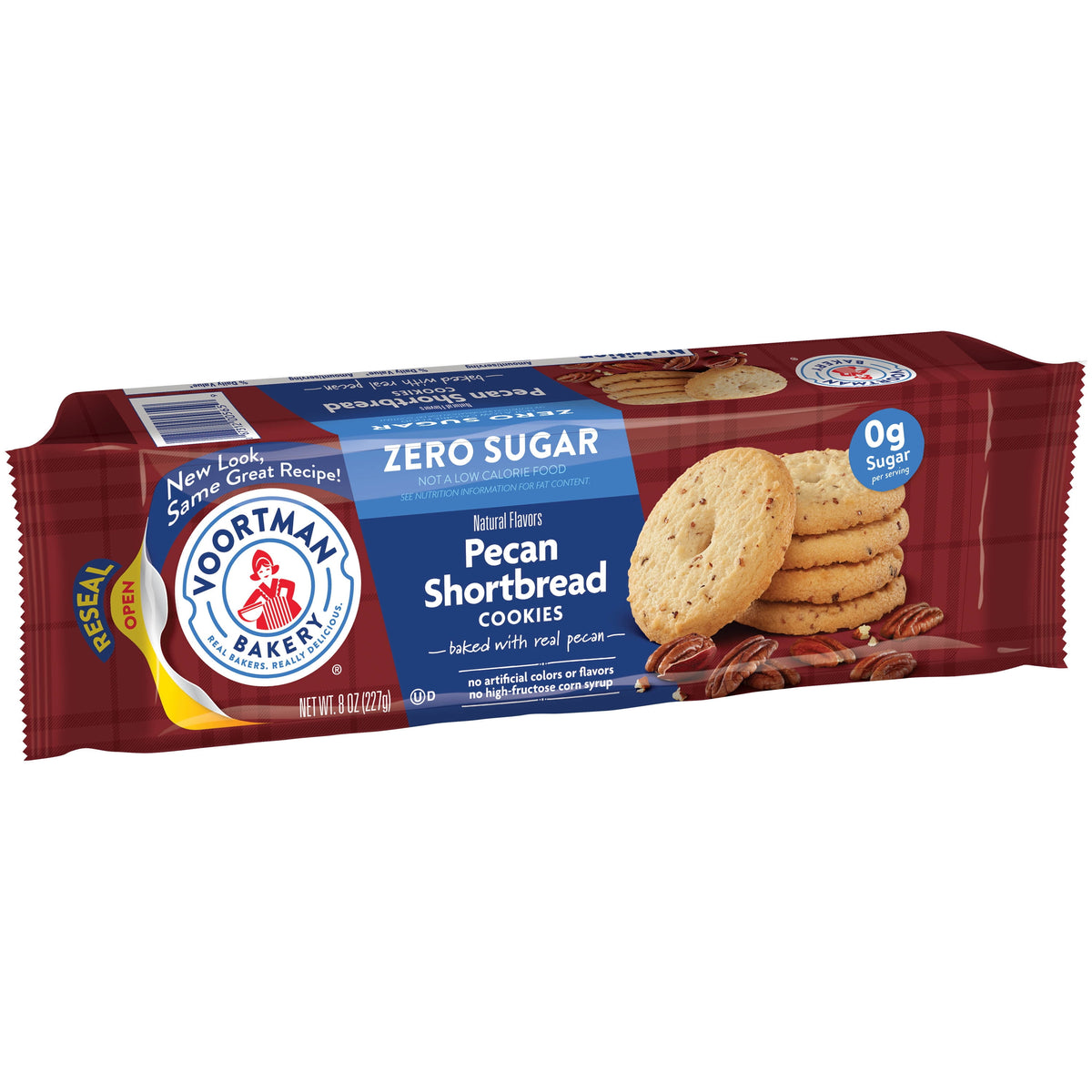 VOORTMAN Bakery Zero Sugar Pecan Shortbread Cookies 8 oz