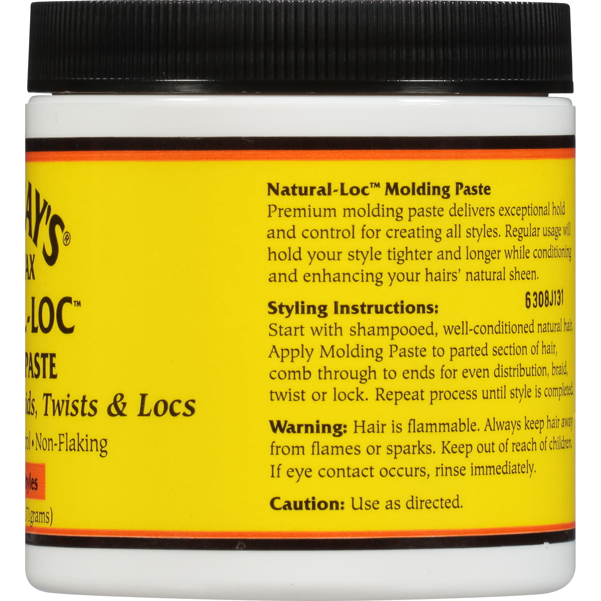 Murray's Beeswax Natural-Lock for Natural Styles Molding Paste, 6 oz., All Hair Types, Nourishing, Moisturizing