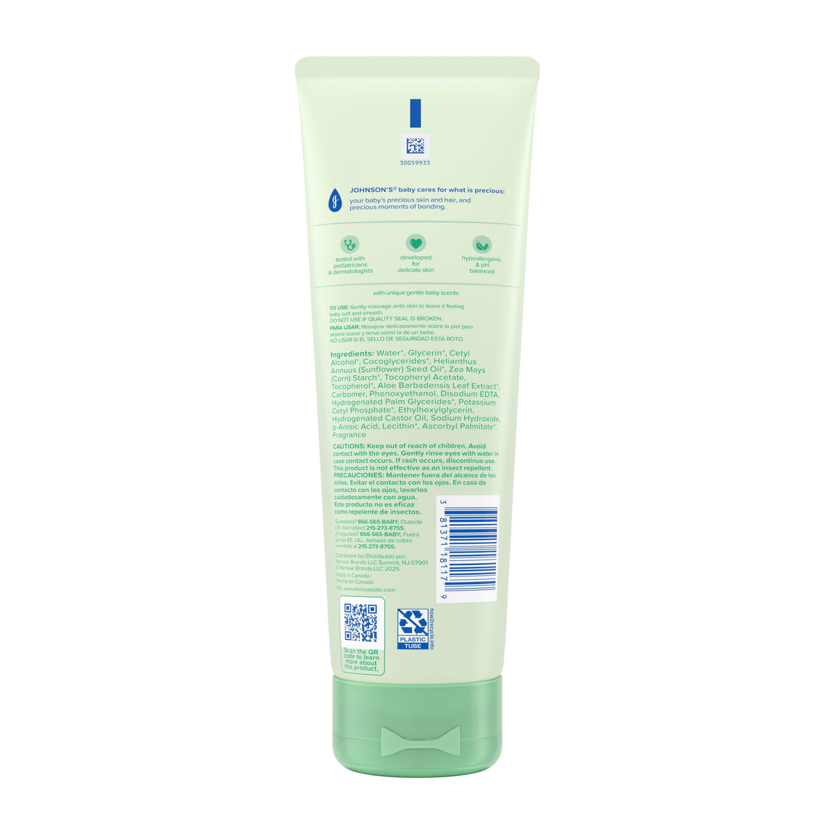 Johnson's Baby Skin Nourish Creamy Oil With Aloe Scent & Vitamin E, 8 oz