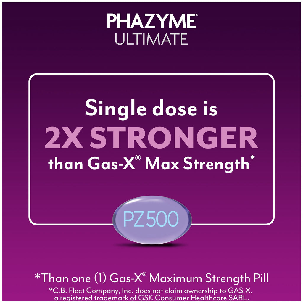 Phazyme Ultimate Gas & Bloating Relief, Gas Relief Works in Minutes, 20 Fast Softgels