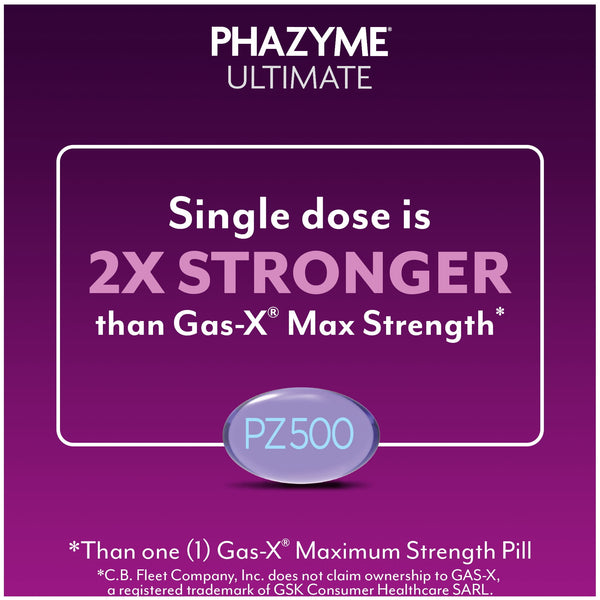 Phazyme Ultimate Gas & Bloating Relief, Gas Relief Works in Minutes, 20 Fast Softgels