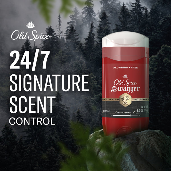 Old Spice Deodorant for Men, Aluminum Free, Swagger, 24/7 Odor Protection, 3.0 oz, 2-Pack