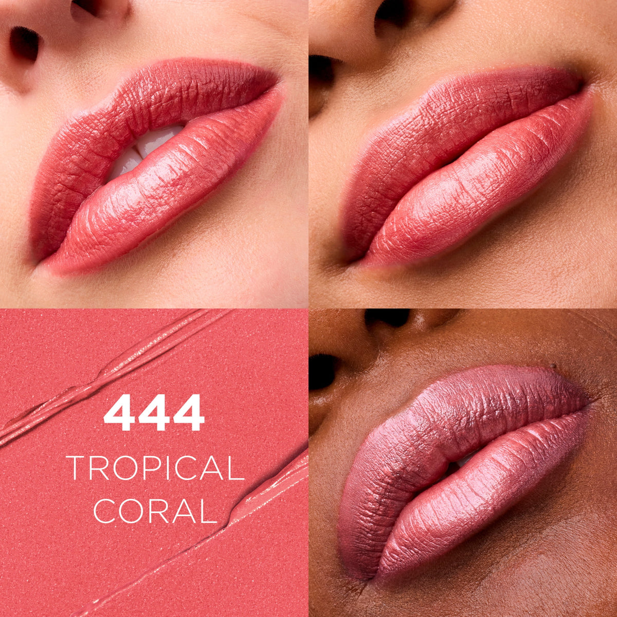 L'Oreal Paris Colour Riche Original Satin Lipstick for Moisturized Lips, 444 Tropical Coral