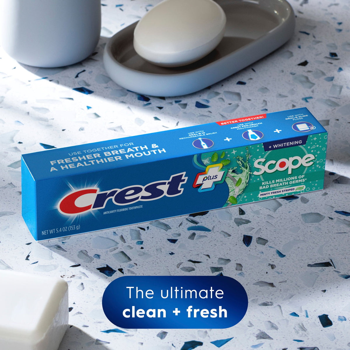 Crest Whitening Plus Scope Toothpaste, Minty Fresh, 0.85 oz