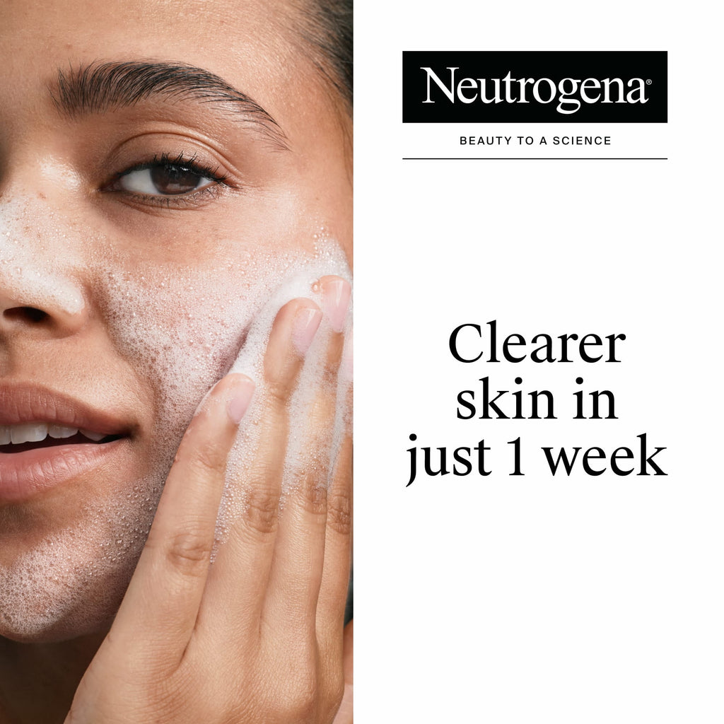 Neutrogena Oil-Free Pink Grapefruit Acne Face Wash, Vitamin C & Salicylic Acid Cleanser, Daily Acne Treatment For Face, Blemish & Blackhead Clearing