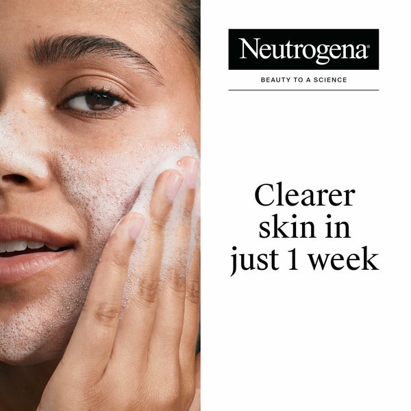 Neutrogena Oil-Free Pink Grapefruit Acne Face Wash, Vitamin C & Salicylic Acid Cleanser, Daily Acne Treatment For Face, Blemish & Blackhead Clearing