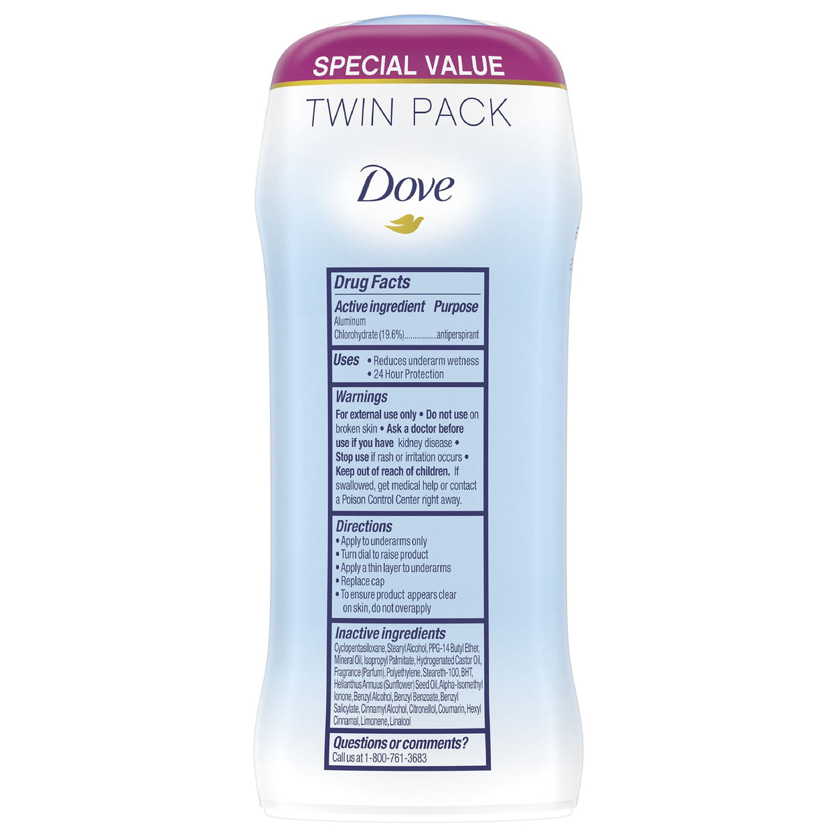Dove Invisible Solid Anti-Perspirant Deodorant, Powder, 2.6 oz