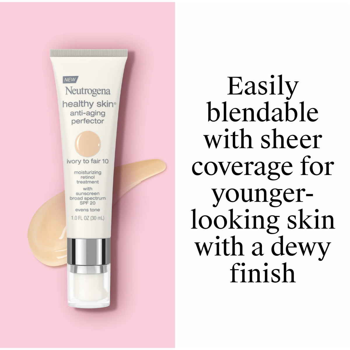 Neutrogena Healthy Skin Anti-Aging Moisturizer, Ivory/Fair, 1 fl. oz