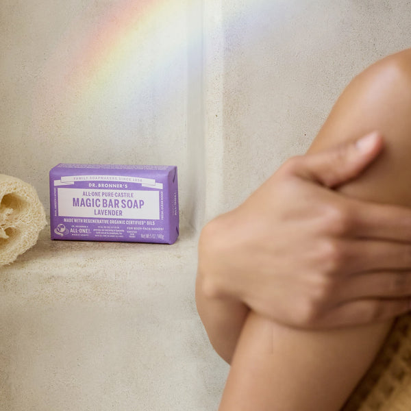 Dr.Bronner's Magic Bar Soap, Lavender, Pure-Castile Soap, 5 oz
