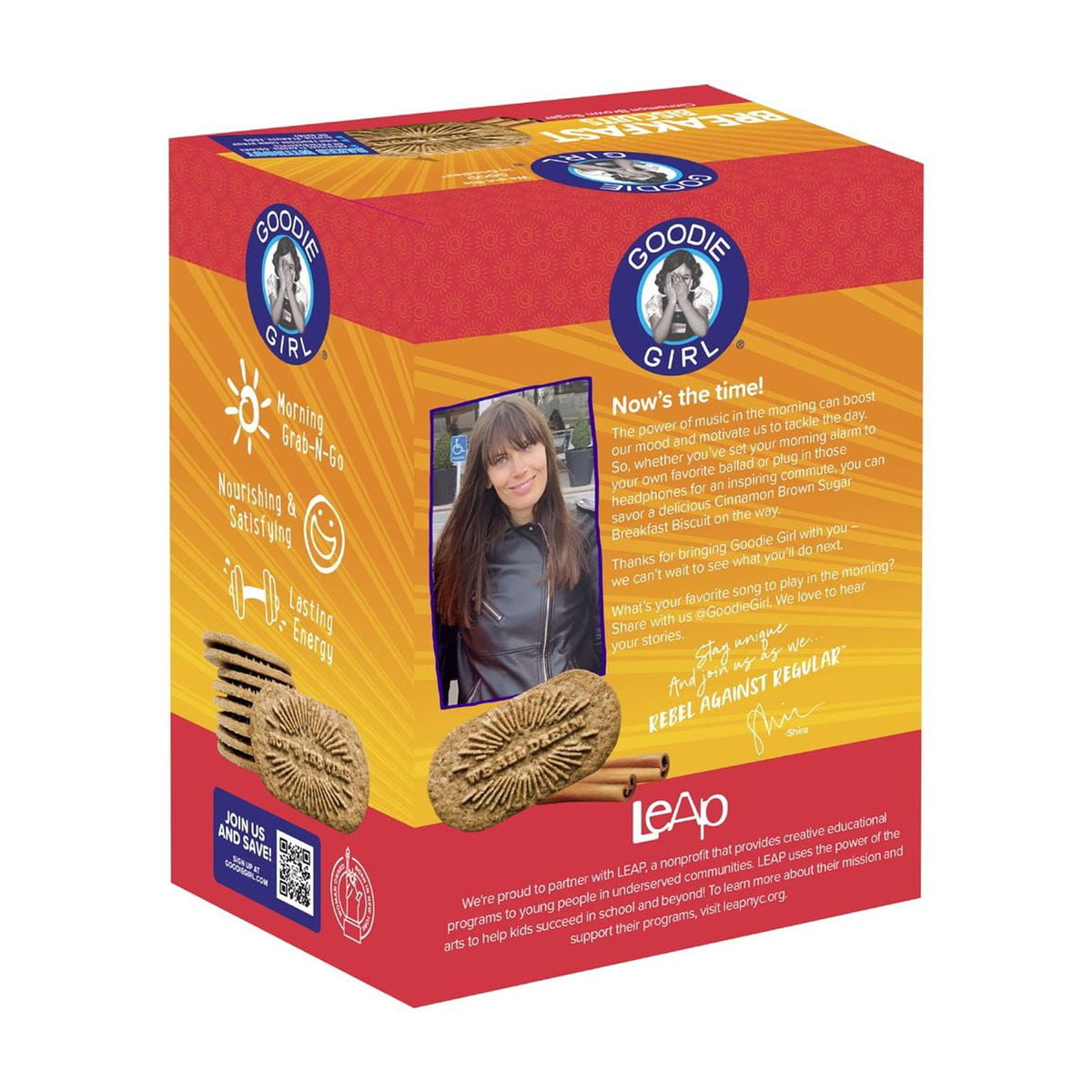 Goodie Girl Cinnamon Brown Sugar Breakfast Biscuits, Shelf Stable, 1.73 oz, 3 Per Pack