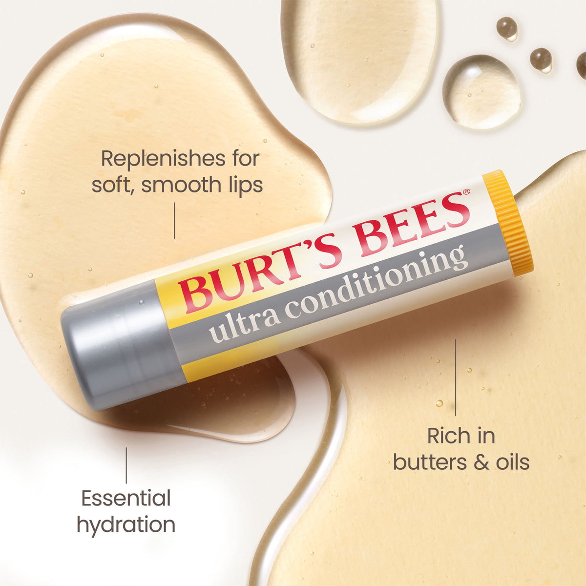 Burt's Bees Ultra Conditioning Moisturizing Lip Balm with Shea and Cocoa Butter, 0.15 oz.