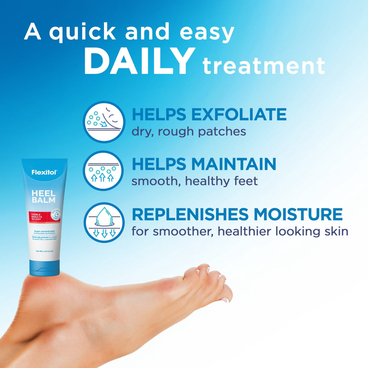 Flexitol Heel Balm, Intensive Hydration Foot Cream for Cracked Heels, 2 oz Tube
