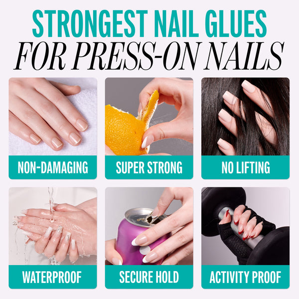 Kiss PowerFlex Maximum Speed Superior Strength Squeeze-On Nail Glue, 0.1 oz Bottle