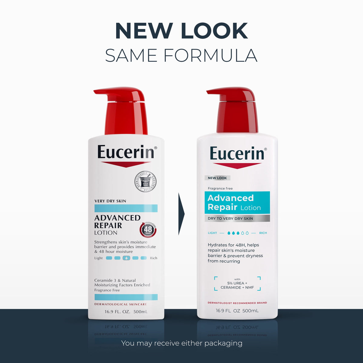 Eucerin Advanced Repair Body Lotion for Very Dry Skin with Ceramides, 16.9 Fl Oz