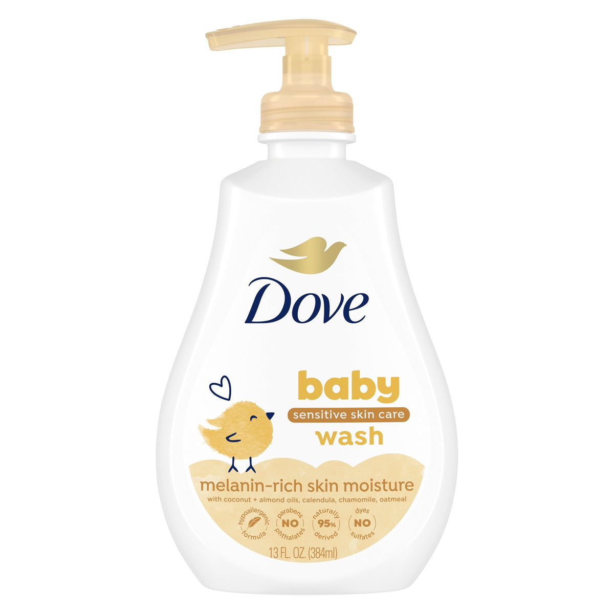 Baby Dove Sensitive Baby Wash For Baby Bath Time Melanin-rich Skin Nourishment Tear-Free And Hypoallergenic ,13 fl oz