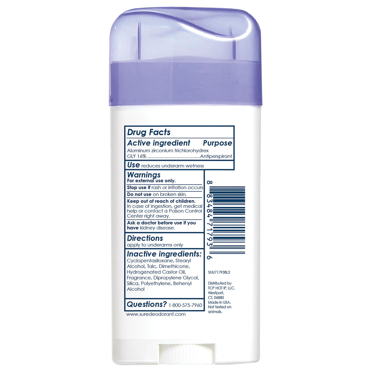 Sure Solid Anti-Perspirant Deodorant Original Solid Stick, Regular Scent, Women, 2.7 oz