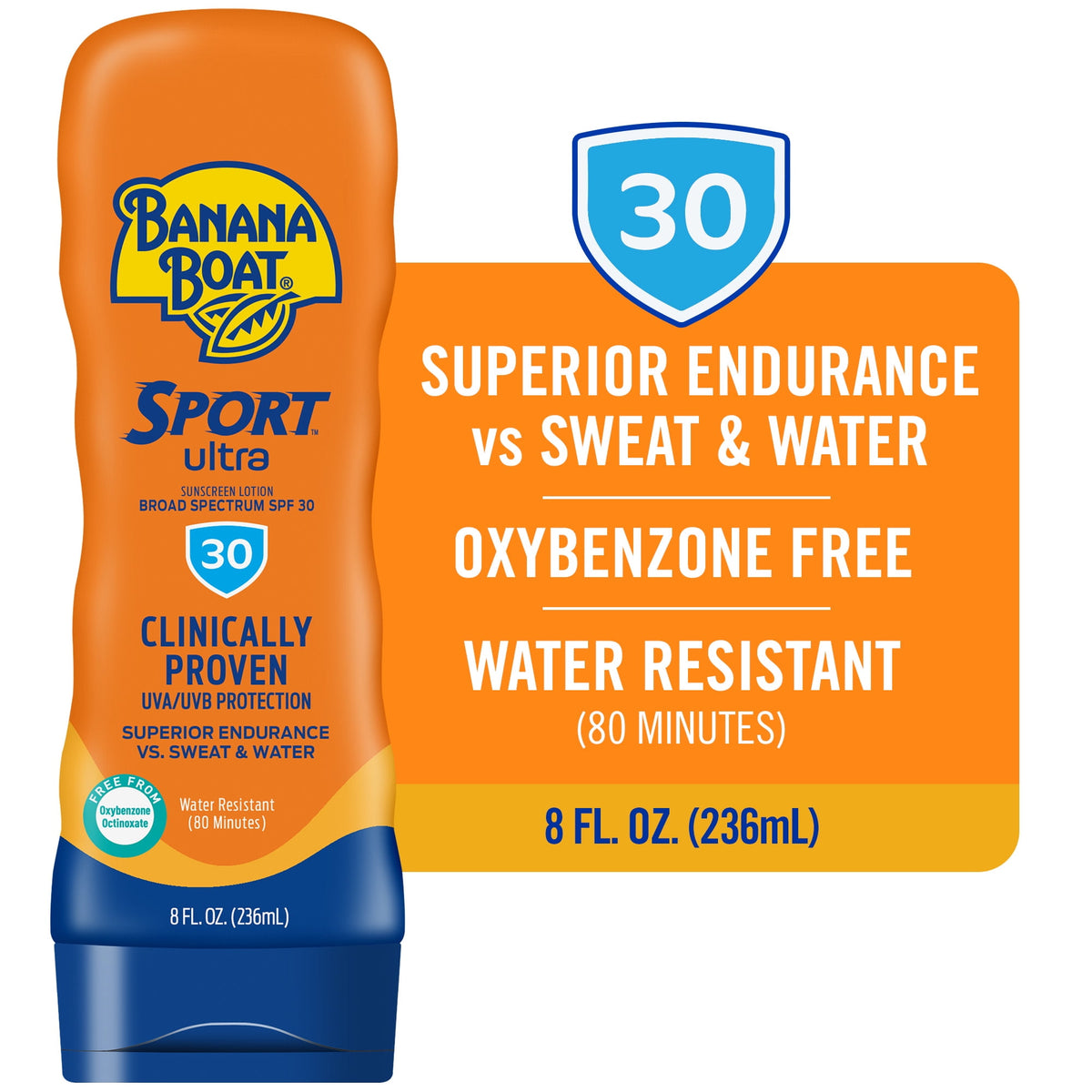 1 PK, Banana Boat X1497100-Banana Boat Sport Ultra 8 Oz. SPF 30 Sunscreen Lotion