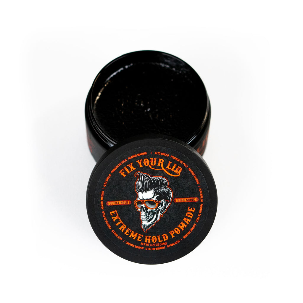 Fix Your Lid Extreme Hold Pomade, Ultra Hold High Shine Styling Hair pomade for Men, 3.75 Oz
