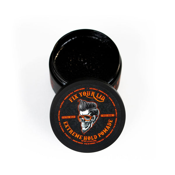 Fix Your Lid Extreme Hold Pomade, Ultra Hold High Shine Styling Hair pomade for Men, 3.75 Oz