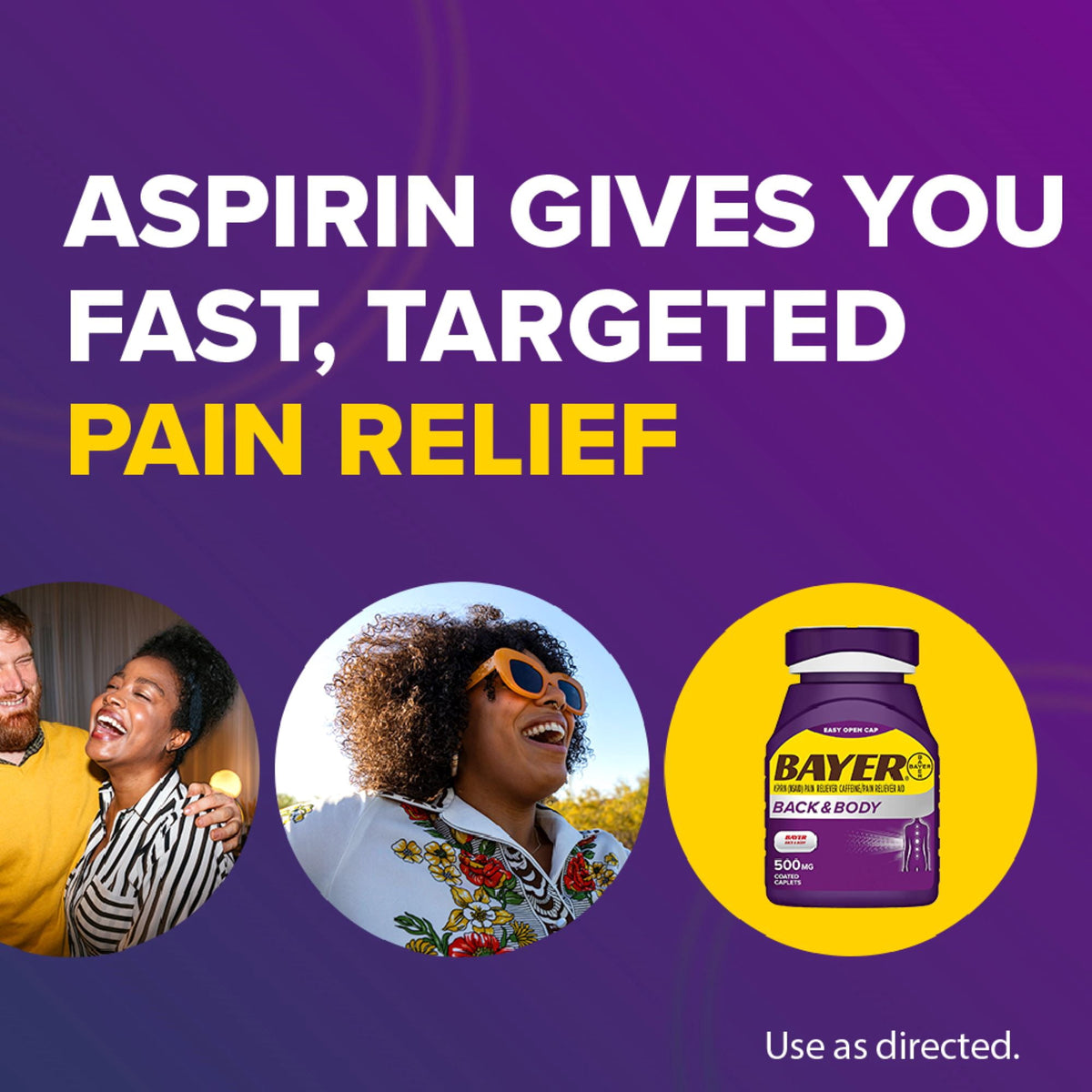 Bayer Back and Body Extra Strength Aspirin 500 mg, Pain Reliever With Caffeine, 200 Coated Caplets