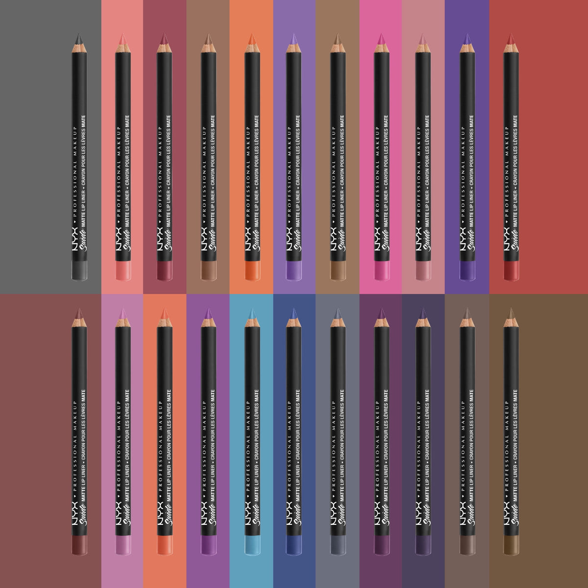 NYX Professional Makeup Suede Matte Lip Liner, velvet smooth matte finish, vegan formula Cannes