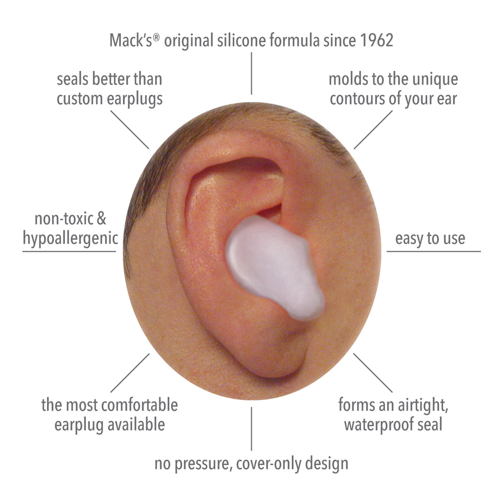 Mack's Pillow Soft Silicone Earplugs - 6 Pair