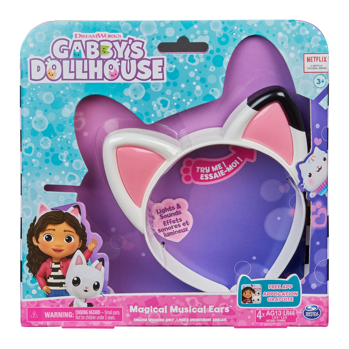 Gabby’s Dollhouse, Musical Ears for Ages 3 and up (4 x LR44 Batteries Included, Multipack Quantity 1)