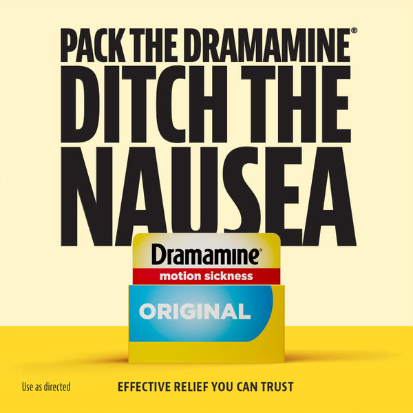 Dramamine Original, Motion Sickness Relief, Sensitive Stomach, 36 Count
