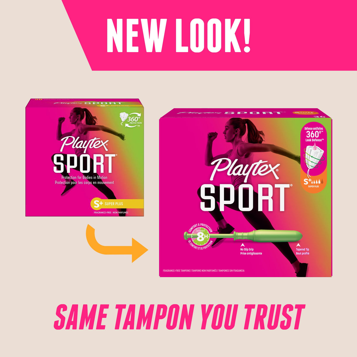 Playtex Sport Tampons, Unscented, Super Plus (36 Count)