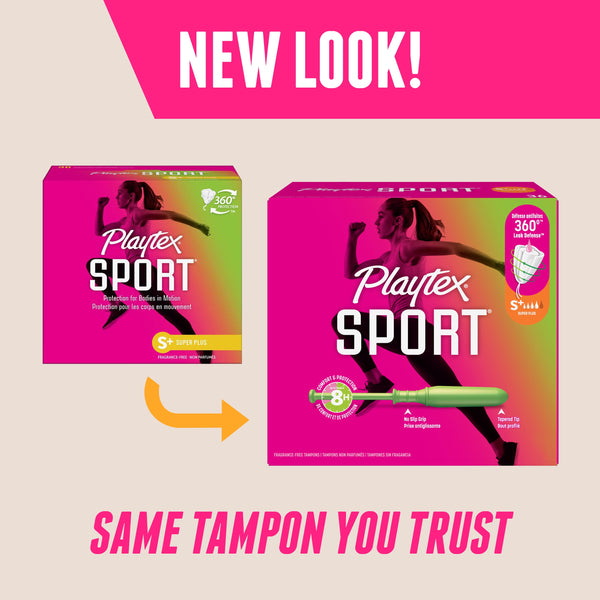Playtex Sport Tampons, Unscented, Super Plus (36 Count)