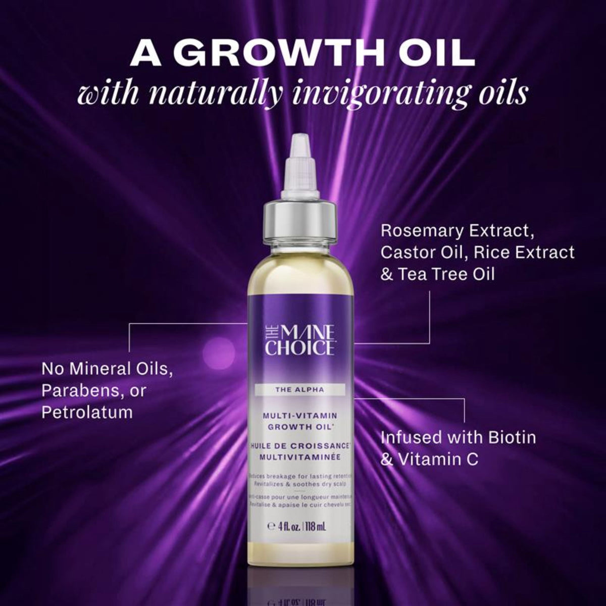The Mane Choice Multi-Vitamin Hair Loss Prevention & Care Scalp Treatment, 4 fl oz., Thickening, Moisturizing