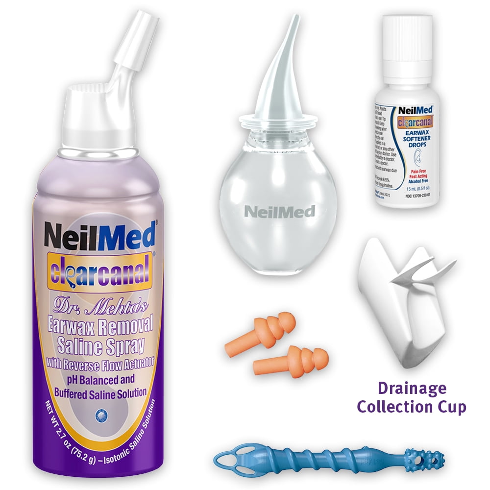 NeilMed ClearCanal Dr. Mehta's Ear Wax Removal Complete Kit, 5 Treatments