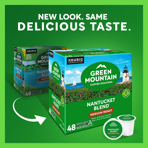 Green Mountain Coffee Roasters, Nantucket Blend Medium Roast K-Cup Coffee Pods, 48 Count
