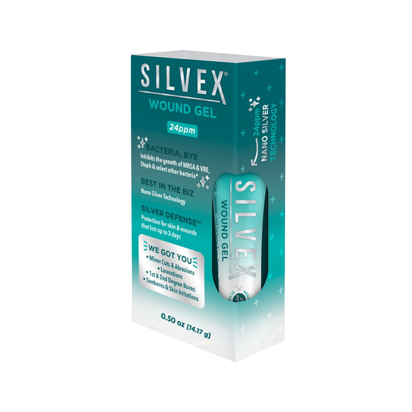 Silvex Wound Gel 0.5oz by Be Smart Get Prepared.  Antimicrobial, for Burns, Sunburns, Skin Irritations, and Abrasions