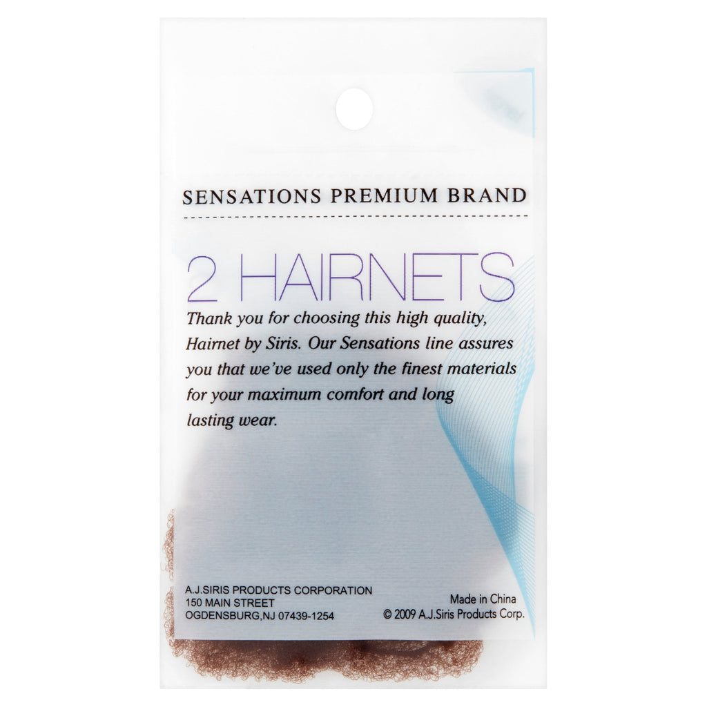 Sensations Hair Nets, Light Brown, 2 count