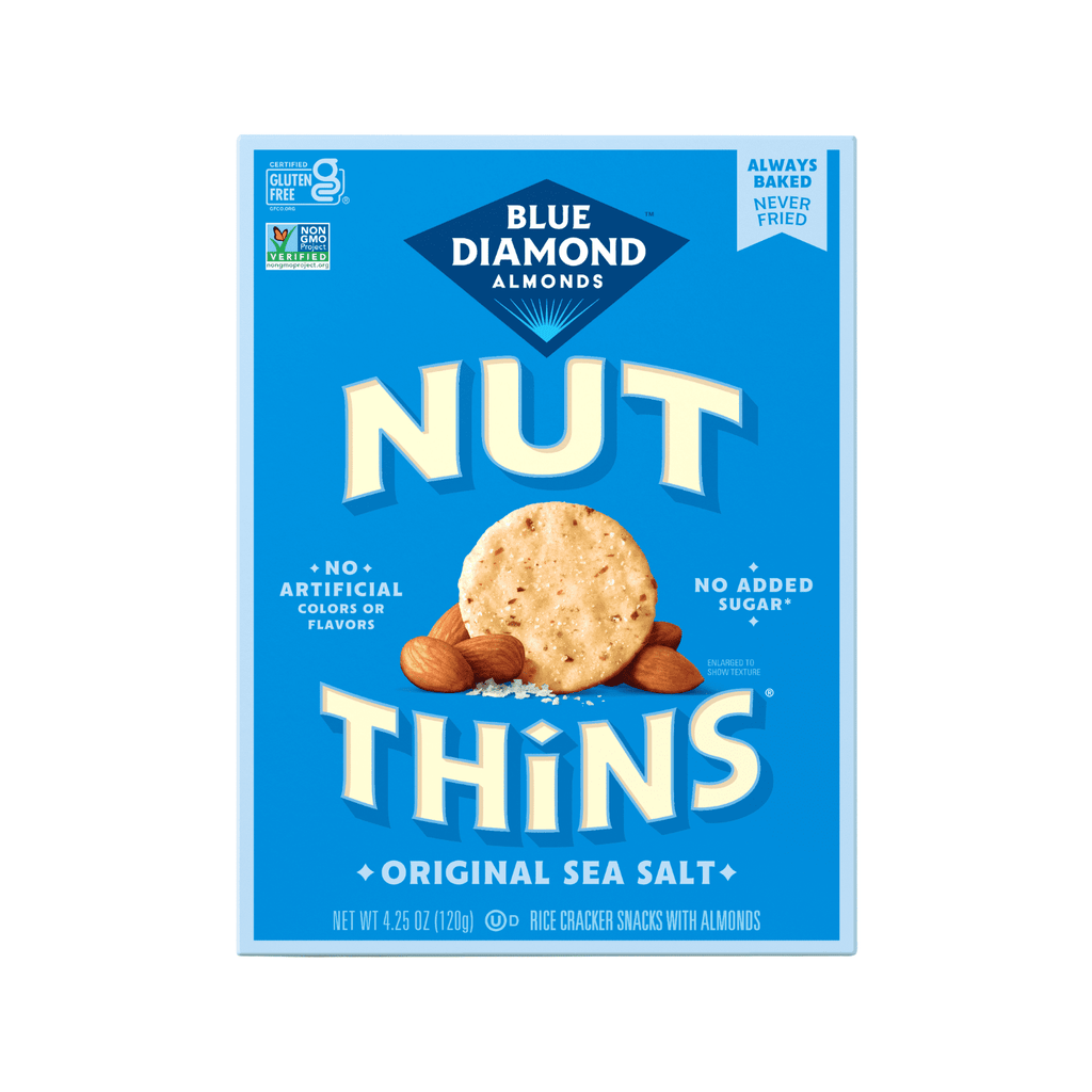 Blue Diamond Almonds, Gluten Free Almond Flavored Nut-Thins Snack Crackers,  4.25 oz. Box
