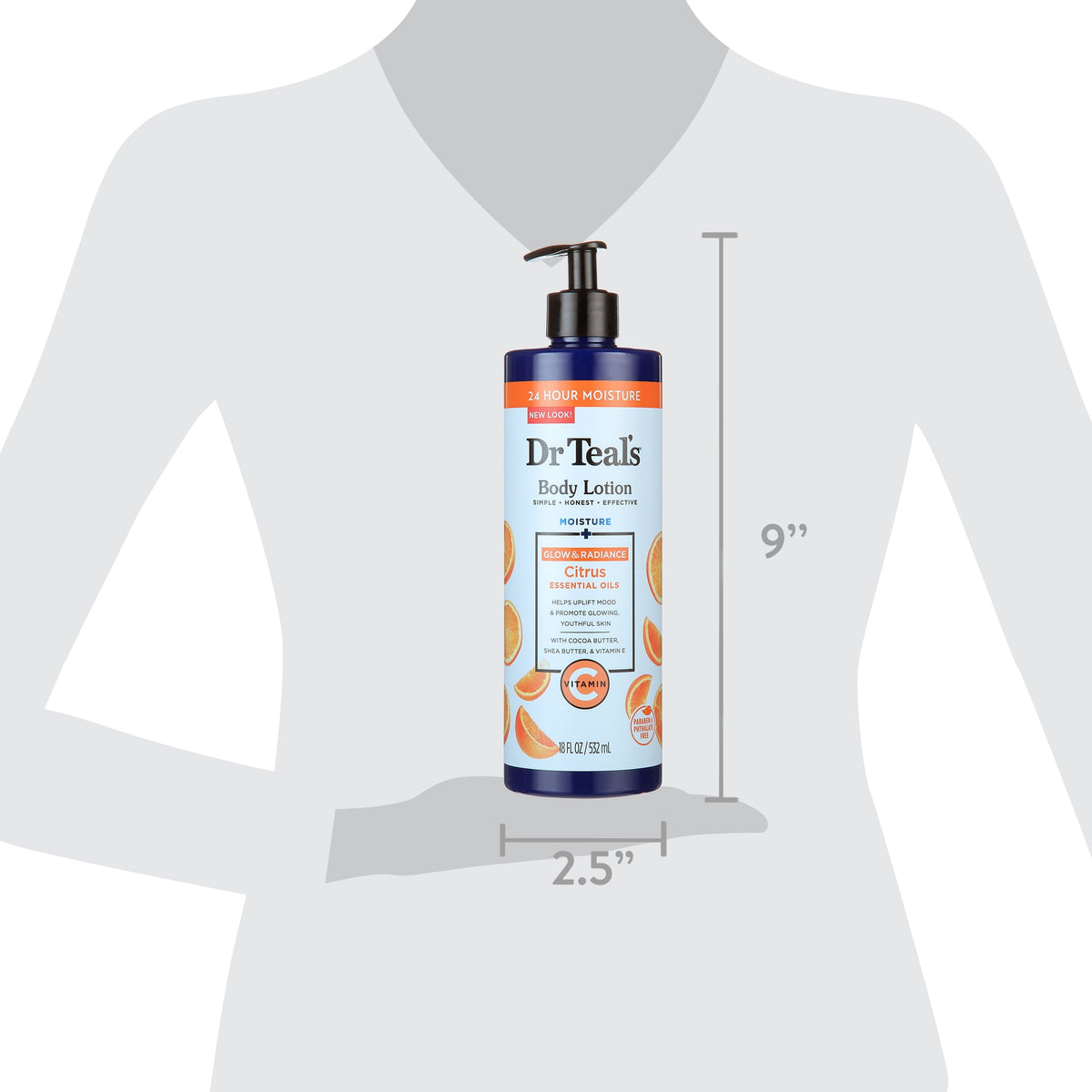 Dr Teal's Vitamin C Lotion, 18 oz.