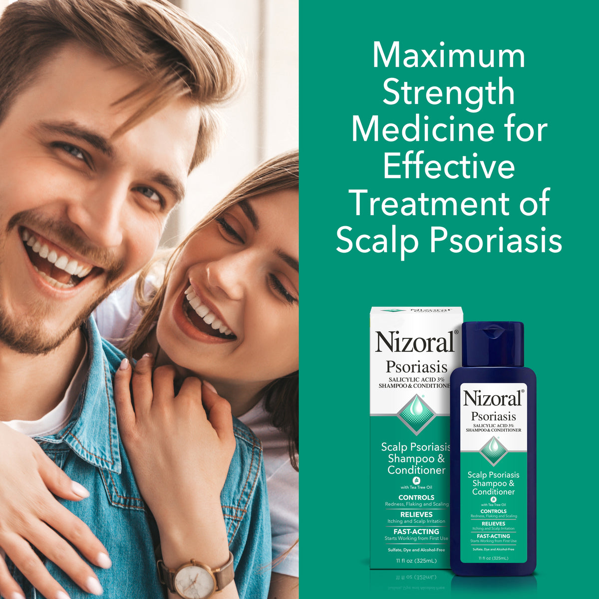 Nizoral Psoriasis Shampoo & Conditioner, 11 Fl Oz, Gentle Scalp Treatment