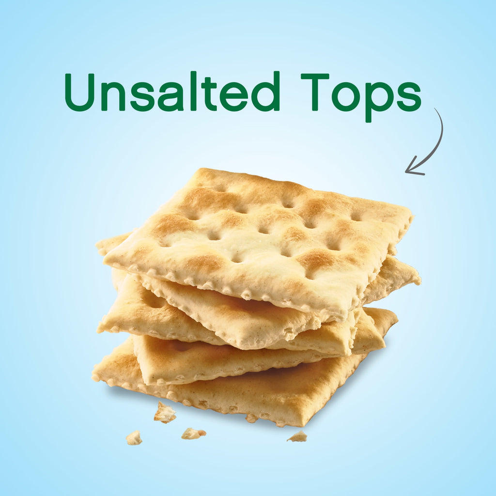 Premium Unsalted Tops Saltine Crackers, Lunch Snacks, 16 oz