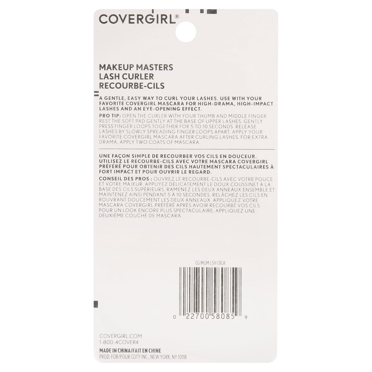 COVERGIRL Makeup Masters Eyelash Curler, Easy to Use, High Drama Lashes, 1 Count