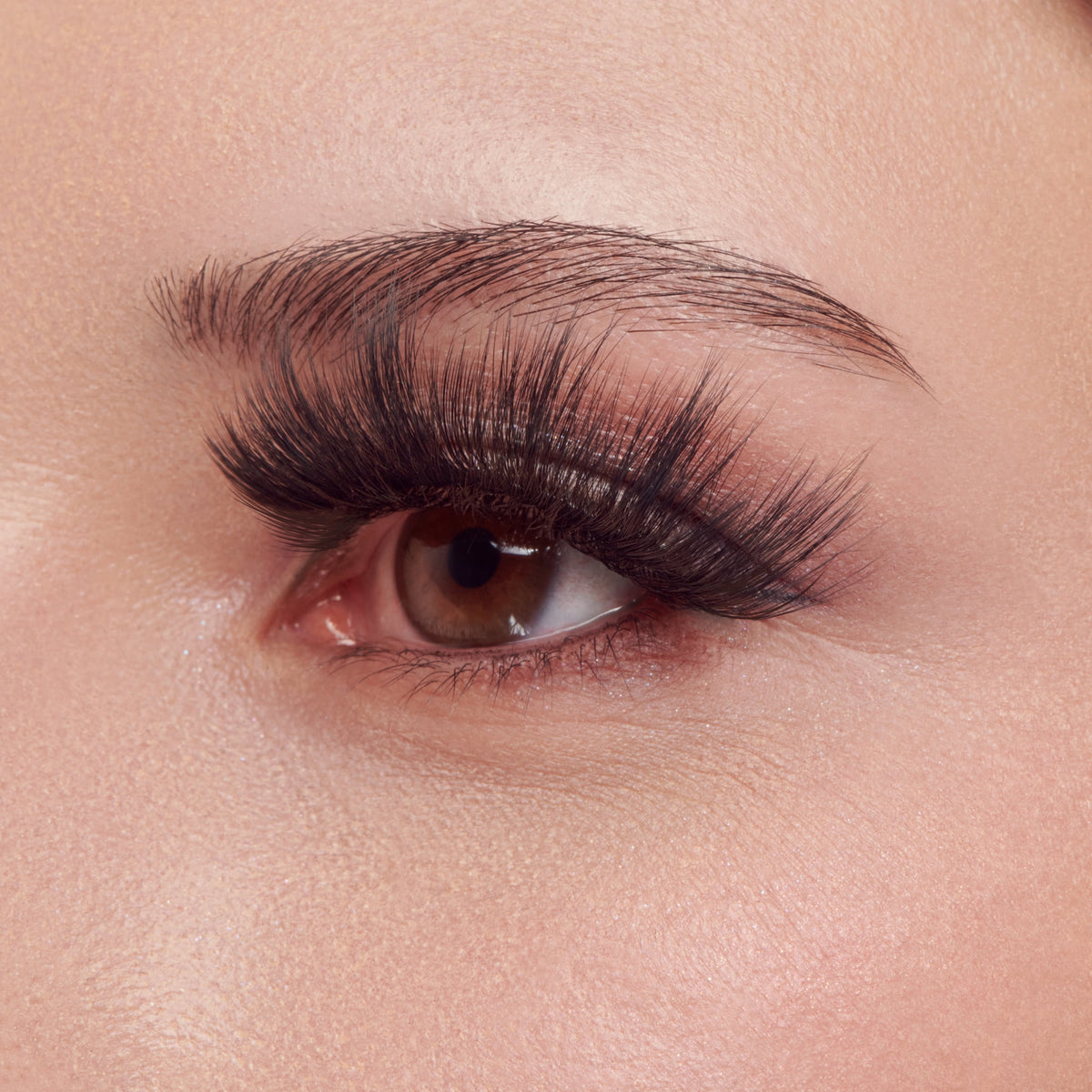 Kiss Lash Couture 16mm Matte Black Faux Mink False Eyelashes, Matte Velvet, Strip Lashes, Black, 1 Pair